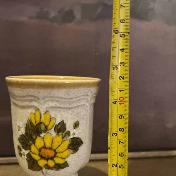 Vintage Mikasa Japan Yellow Petals Wine Goblet Excellent Condition - Picture 6 of 7